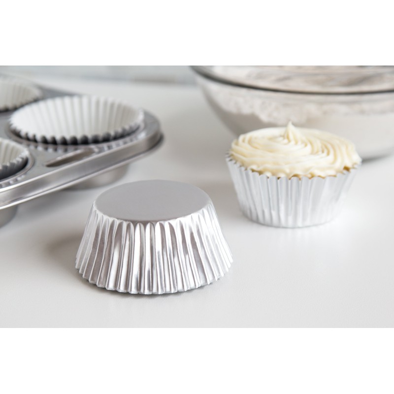 Fox Run Silver Foil Bake Cups, Standard, 32 Cups