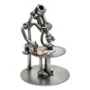 STEEMO Screw Man Microscope Laboratory Gift Metal Art Decorative Figure,
