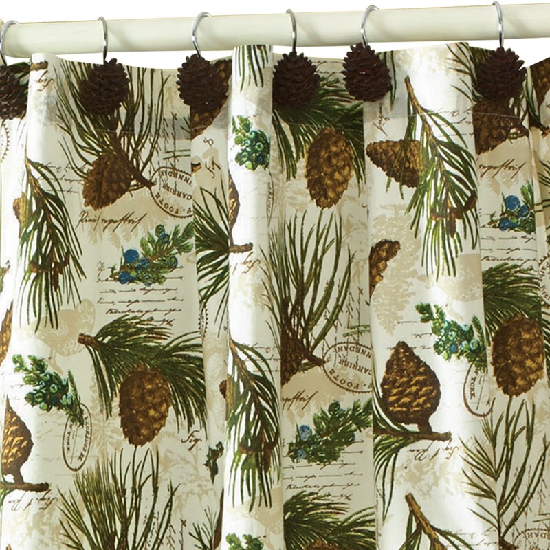 Park Designs Pinecone Shower Curtain Hooks (Set of 12)