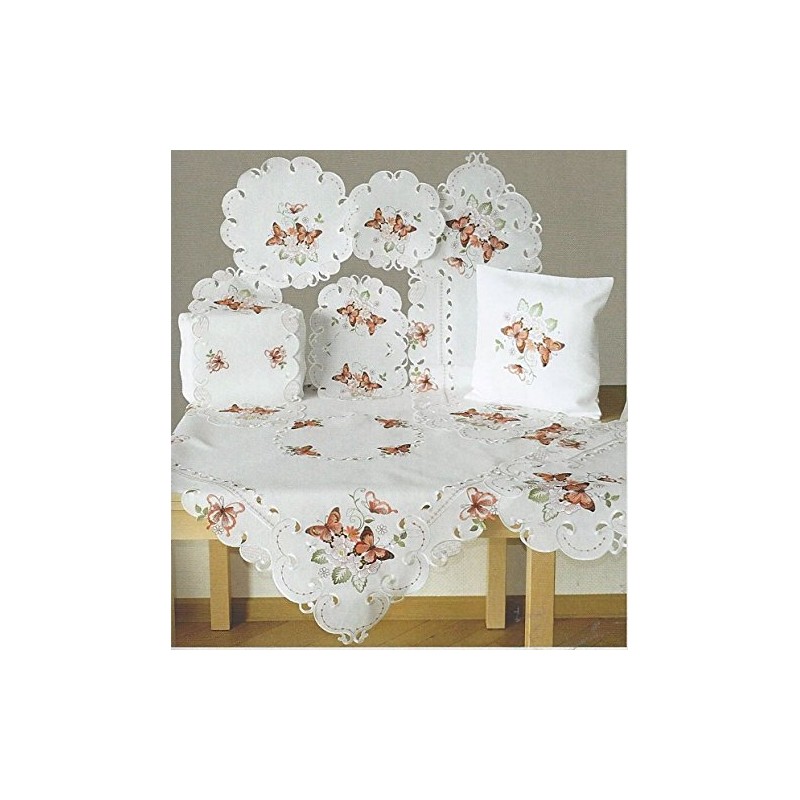 Raebel OHG Tablecloth 40 x 140 cm Oval Champagne Butterflies