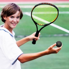 Squash Balls Set 4 Pack High Bounce Elastic Sports Balls for Racket Games Training Birthday Party