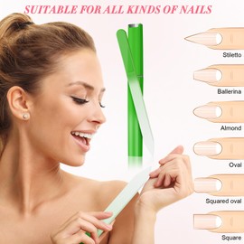 Stocking Stuffers, NICEMOVIC 6 Pack Glass Nail File, Nail File for Natural Nails, Christmas Gifts for Teen Girls, Women, Adults, Party Favor Small Gifts for Mom Her, Valentines Birthday Easter Stuffer