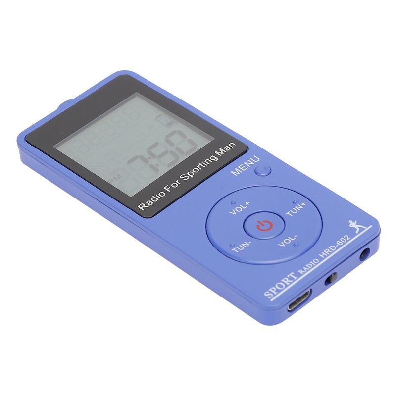 Compact Portable FM/AM Frequency Adjustment Digital Display with Pedometer Function