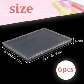 A4 Clear Portable Project Case, 6 Pack Plastic File Box, Document Case & Scrapbook Paper Storage, Photo Storage Containers, Protectors for Magazines, Stamps, A4 Scrapbook Organizer(12"x8.8"x0.87")