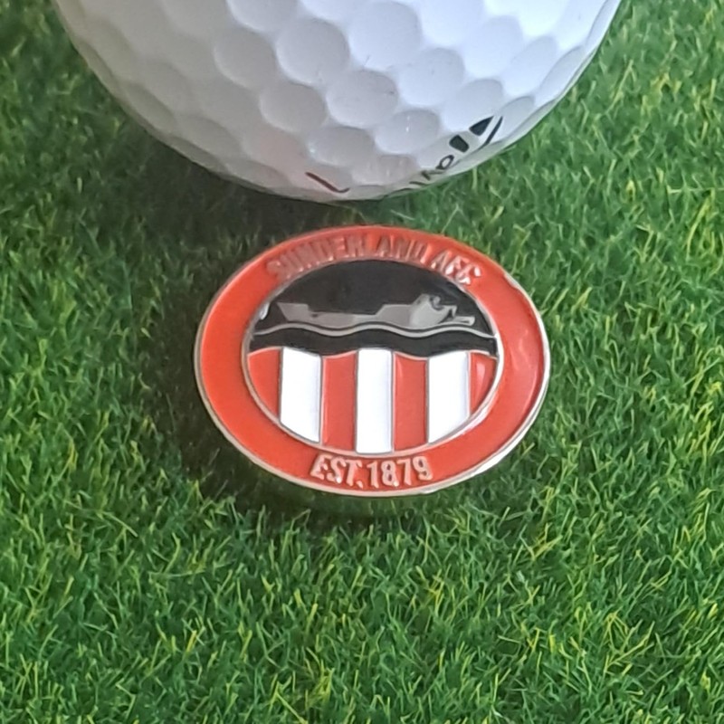 Sunderland Metal Golf Ball Marker with Magnetic Cap Clip