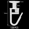 120 PCS White Plastic Curtain Hooks – Glider Hooks for