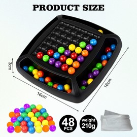 Intellectual Chessboard Double Duel, Elimination Board Game, Rainbow Ball Board Game, Rainbow Ball Puzzle Chess Board Games, Chessboard Double Duel Colourful Balls for Children and Adults