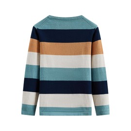 BASADINA Boys Jumpers Kids Knitwear Christmas Sweatshirt Striped Sweater Long Sleeve Pullover Kids Warm Clothes for Autumn and Winter 4-14 Years