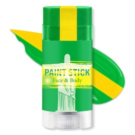 Green Yellow and Green Brazil Face Body Paint Stick for 2026 World Cup Fan Soccer Baseball Softball Sports Eye Black Stick Makeup (Brazil)