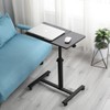 LINGMI Overbed Bedside Desk Mobile Rolling Laptop Stand Tilting Overbed