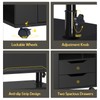 sogesfurniture Nightstand with Drawers and LED Lights, Bedside Table with