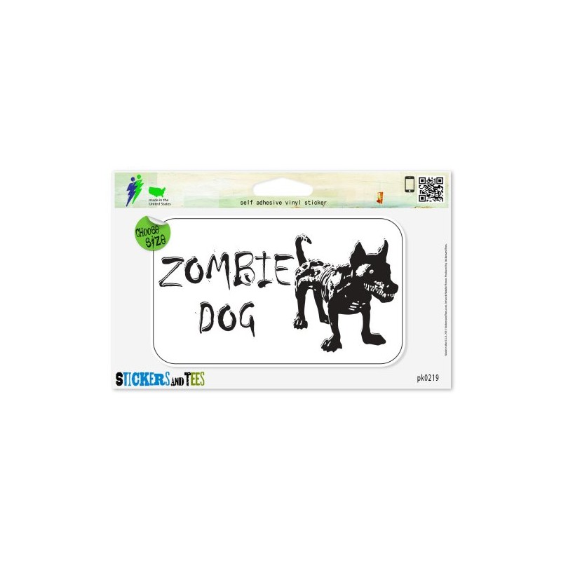 Zombie Dog Scary Vinyl Car Bumper Window Sticker 3" x