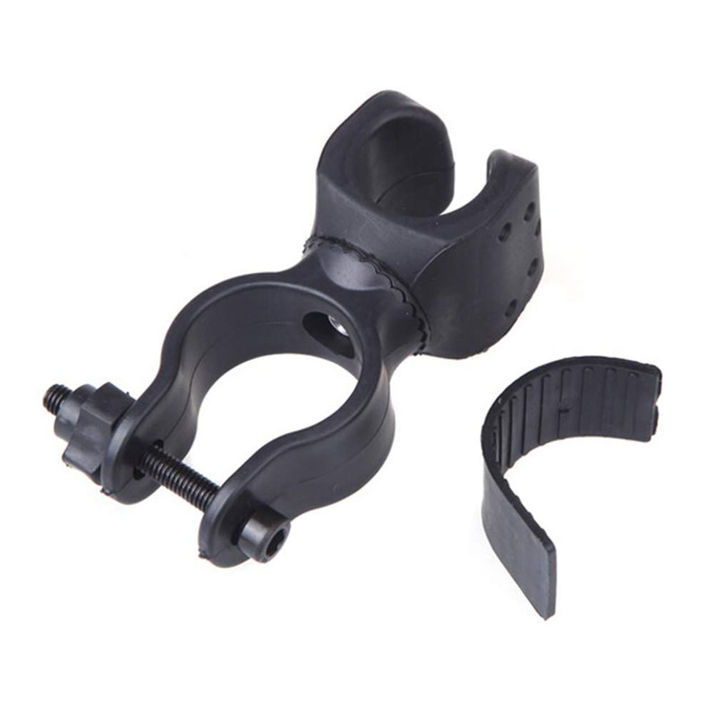 LIOOBO 2pcs Adjustable 360 Degree Rotating Bicycle Torch Clamp Holder