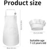 Zwenjuan Children's Apron and Chef's Hat Set, Adjustable Children's Cooking