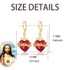 TALYKONG Sacred Heart Earrings Sacred Heart of Jesus Dangle Drop