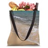 Beach Scene Tropical Waves Sand Clouds Relaxing Coastal Tote Bag