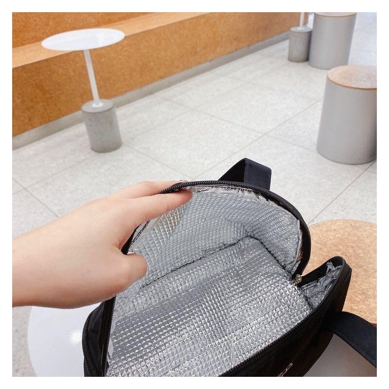 OwnestX Lunch Tote Bag Cold Insulated Work - Black