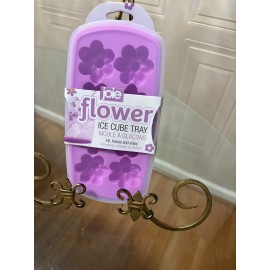 JOIE STAR FLOWER Shaped Silicone Tray W/Lid Sealed Spill-proof Ice,