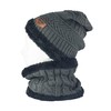 simPLEISURE qa100102a Knit Hat, Neck Warmer, 2-Piece Set, Boa Included,