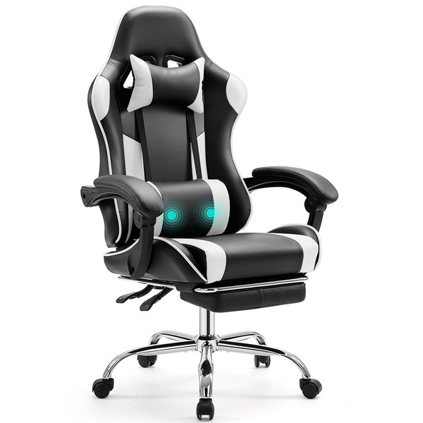Elevon Ergonomic Video Game Computer Chairs with Footrest & Comfortable