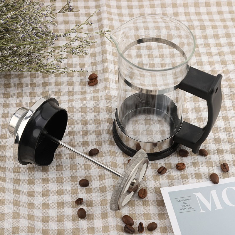 Stainless Steel Glass Coffee Pot French Press Filter Pot Household