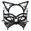 Bristol Novelty Cat Mask with Ears on Headband, PET, Polyester,