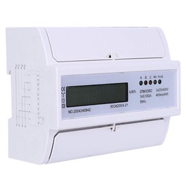 Electric Power Meter, 3 Phase KWh Meter 230/400V 5-100A Energy Consumption Digital Electric Power Meter with LCD Energy Consumption Digital KWh Meter