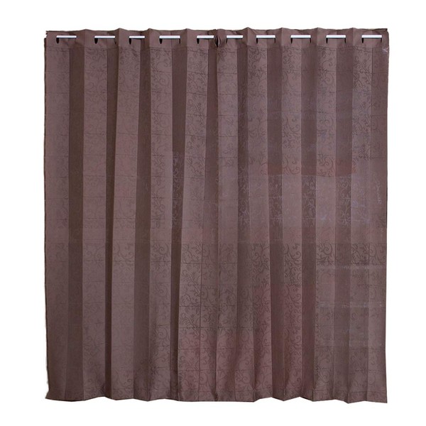 2 Panel Accordion Closet Curtain (Brown)