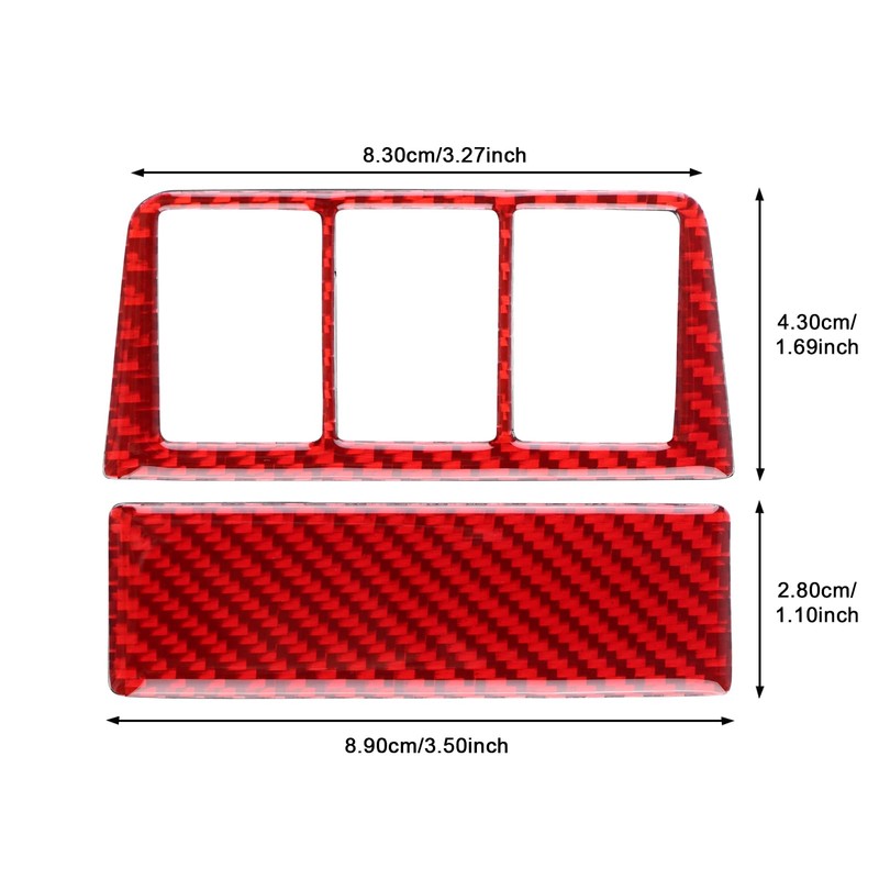 FXETRNL Real Carbon Fiber Gear Headlight Adjust Switch Frame Covers