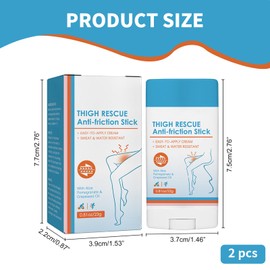 YANINEE Pack of 2 Anti Chafing Stick, Summer Wound Rubber, Anti-Friction Cream for Thighs and Feet, Prevents Friction and Skin Irritation Against Wounds