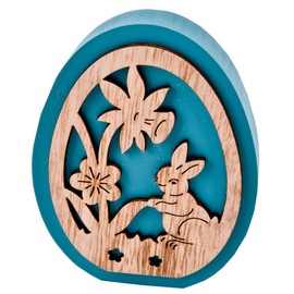Cozy Country Design Decorative Item Wooden Easter Egg