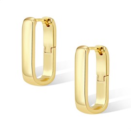 ALEXCRAFT 925 Silver Hoop Earrings Women's Small Chunky Earrings Hypoallergenic Sterling Silver Earring Mini Thick Hoop Earrings Small Huggie Earring Gifts for Women Girls, Silver