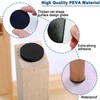 Non Slip Furniture Pads 24Pcs, Self-Stick EVA Round Square Protectors,