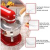 LimCryspp 4.5-5QT Stainless Steel Mixer Bowl, Tilting Vertical Mixer, Splash