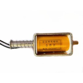 Apoesar Push Pull Solenoid DC 24V 35mm Long Stroke Small Electromagnetic Solenoids Electric Magnet For Automobiles, DIY (DC 24V)