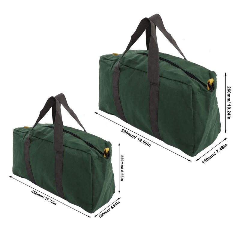 Canvas Tools Bag, Heavy Duty Wide Mouth Tool Storage Bag