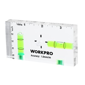 WORKPRO WORKPRO Small Level, 3-3/4 Inch Mini Level Tool, Magnetic Level with 2 Different Bubbles 90/180, Shatterproof Cross Check Bubble Level, Pocket Level for Picture Hanging Tool