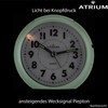 Atrium A240-13 Analogue Quartz Alarm Clock without Ticking with Light