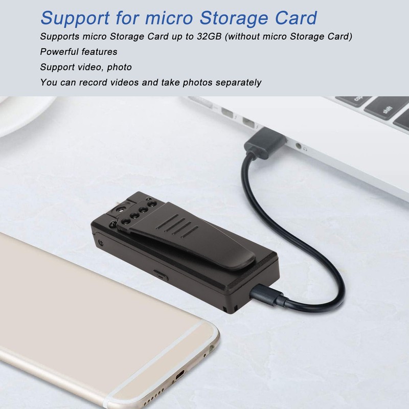 Body Camera Multifunction 1080P HD Mini Surveillance Camera with Back