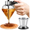 Diamond Glass Honey Dispenser with Bottom Pour Trigger, Elegant Oil