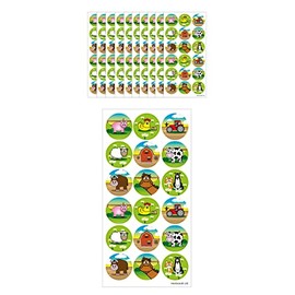 HENBRANDT Large Farm Animal Stickers 180 Assorted Animal Stickers Teachers School Reward Arts and Crafts for Kids Birthday Party Bag Favours Loot Bag Fillers Lucky Dip Favours for Boys and Girls