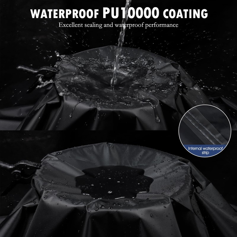 Heavy Duty Jon Boat Cover, 14.1ft-17ft Marine Grade Waterproof Tarp