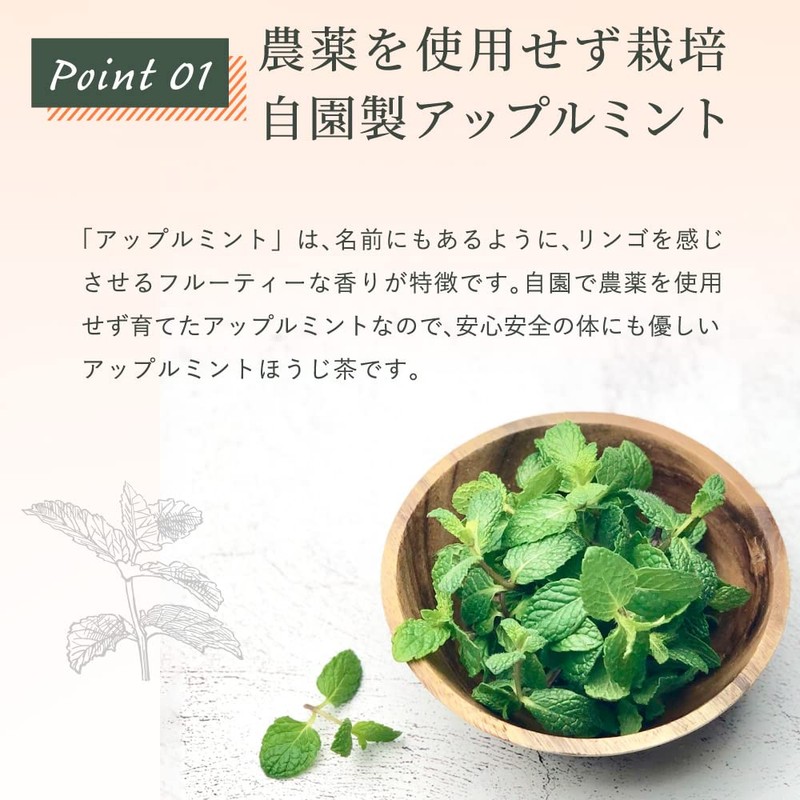 Mizutama Plantation Craft Flavor Tea "Apple Mint x Hojicha" 0.1