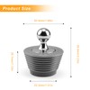 LERANXIN Sink Plug, Spiral Shape Rubber Stopper with Zinc Alloy