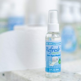 Refresh Liquid Wipe Free: Toilet Paper Spray. Eco-Friendly Wet Wipe Alternative For Sensitive Skin. Cleanses and Soothes with Witch Hazel and Aloe. Plumbing and Septic Safe! 2 Fl Oz.…