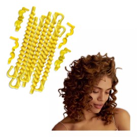 STYLIST Espiral Amarillo Para Rizos Permanentes Paquete Con 24 Pzas