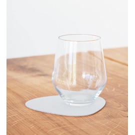 Lind DNA Curve 13cm Leather Metallic Glass Coaster