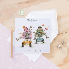 Berni Parker Old Friend Card - Old Friends...are the best friends