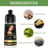 Shampoo Tinte Cubre Canas Negro Herbishh 500ml
