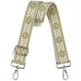 Correas cruzadas para monederos, correa de mano, correa ancha para el hombro, reemplazo ajustable, Plata Hardware-copo de nieve-922, 1.5 inches x 52 inches